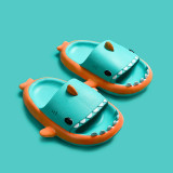 Toddlers Kids 3D Cartoon Shark Flat Beach Summer Slippers