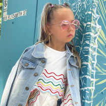 Kids Fashion Round Anti-UV Gradient Protection Sunglasses