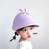 Kids Anti-UV Cartoon Rabbit Adjustable Empty Top Sunhat