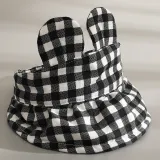 Kids Baby Anti-UV Cartoon Rabbit Polka Dots Peaked Empty Top Outdoor Baseball Cap