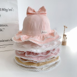 Baby Anti-UV Cute Bow Lace Bucket Hat