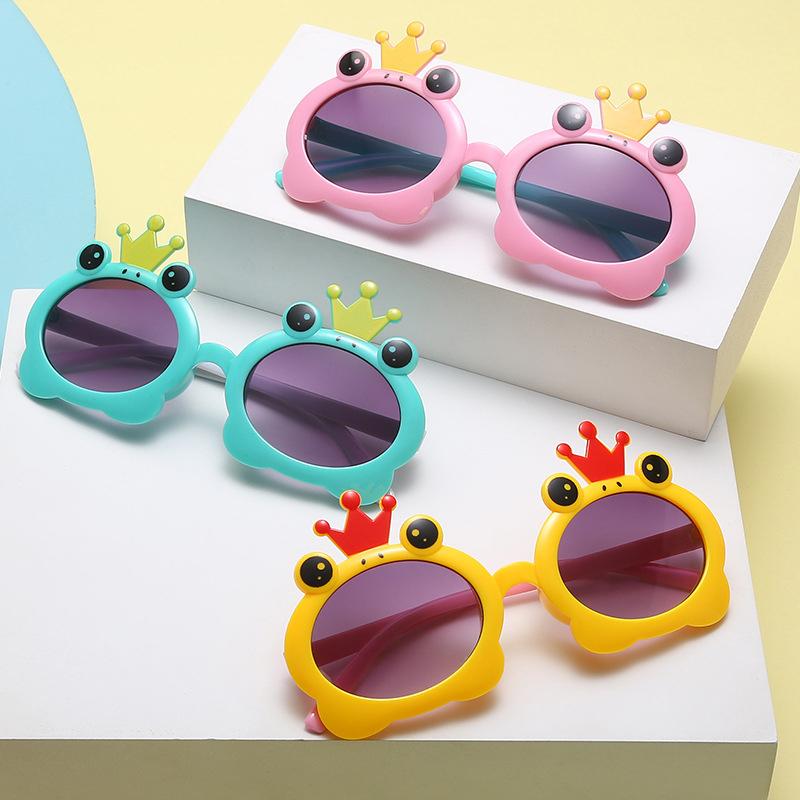 Kids Cartoon Cute Frog Anti-UV Gradient Protection Sunglasses