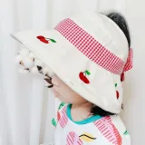 Kids Anti-UV Cartoon Fruit Wide Brim Empty Top Outdoor Sunhat