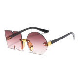 Kids Fashion Gradient Irregular Frame Anti-UV Protection Sunglasses