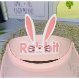 Kids Anti-UV Cartoon Rabbit Adjustable Empty Top Sunhat