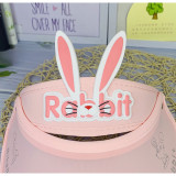 Kids Anti-UV Cartoon Rabbit Adjustable Empty Top Sunhat