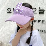 Kids Anti-UV Cartoon Rabbit Peaked Empty Top Outdoor Baseball Cap