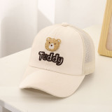 Kids Anti-UV Breathable Peaked Teddy Bear Outdoor Baseball Cap