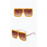 Kids Fashion Colored Diamonds Irregular Anti-UV Gradient Protection Sunglasses