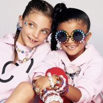 Kids Fashion Colored Diamonds Sunflower Anti-UV Protection Sunglasses