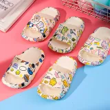 Toddlers Kids Printing Rabbit Bear Flat Beach Summer Slippers