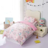 3PCS Bedding Cartoon Rainbow Unicorn Pattern Printed Set For Toddler