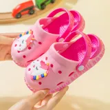 Toddlers Kids Dinosaur Bear Unicorn Flat Beach Summer Slippers