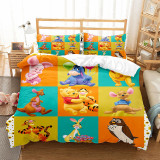 Kids Quilt Cover Cartoon Bear Tigger Themes Bedding Set