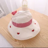 Kids Anti-UV Cartoon Fruit Wide Brim Empty Top Outdoor Sunhat