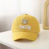 Kids Anti-UV Peaked Teddy Bear Outdoor Baseball Cap