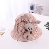 Kids Baby Anti-UV Cute Rabbit Outdoor Beach Bucket Hat