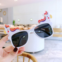 Kids Cartoon Unicorn Anti-UV Gradient Protection Sunglasses
