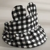 Kids Baby Anti-UV Cartoon Rabbit Polka Dots Peaked Empty Top Outdoor Baseball Cap