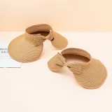 Mommy and Me Anti-UV Empty Top Wide Brim Outdoor Beach Straw Sunhat