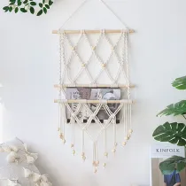 Hand-Woven Storage Rack Decorative Wall Hanging Rack