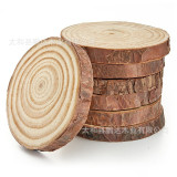 Round Wood Chip Crafts Pine Wood Chip Kids Diy Home Creative Decoration Ornaments