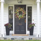 Rose Tulip Butterfly Wreath Front Door Pendant Spring Mother's Day Home Decor