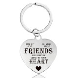 Thank You Friendship Slogan Heart Stainless Steel Keychain Gifts For Best Friends