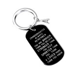 Inspirational Gift Birthday Gift To My Daughter Son Keychain With Stainless Steel Key Chain Ring Keyrings From Mom Dad Never Forget That I Love You Forever