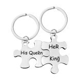 Puzzle Piece Pendant Necklace KeyChain Gift For Her and His
