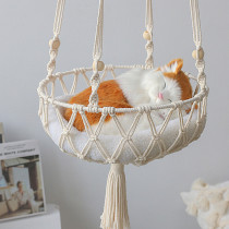 Hand-Woven Household Pet Hanging Basket