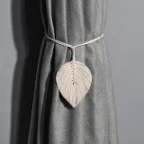 Woven Pastoral Thin Lanyard Curtain Buckle Leaf Curtain Strap Rope Tie