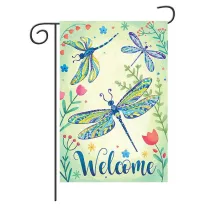 Summer Pattern Flag Party Dragonfly Garden Flag