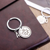 Inspirational Gift Birthday Gift To My Daughter Son Keychain With Stainless Steel Key Chain Ring Keyrings From Mom Dad Never Forget That I Love You Forever