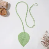 Woven Pastoral Thin Lanyard Curtain Buckle Leaf Curtain Strap Rope Tie
