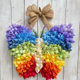 Rose Tulip Butterfly Wreath Front Door Pendant Spring Mother's Day Home Decor