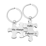 Puzzle Piece Pendant Necklace KeyChain Gift For Her and His