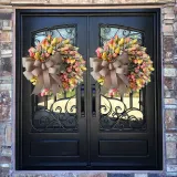 Rose Tulip Butterfly Wreath Front Door Pendant Spring Mother's Day Home Decor