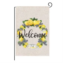 Home Garden Welcome Yellow Lemons Flag Summer Garden Decoration