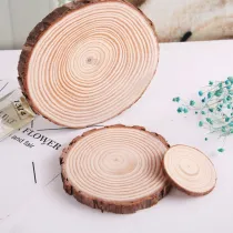 Round Wood Chip Crafts Pine Wood Chip Kids Diy Home Decoration Ornaments