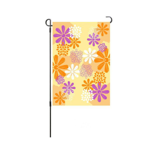 Flowers Garden Flag Outdoor Courtyard Flag Decoration Double-Sided Holiday Flag