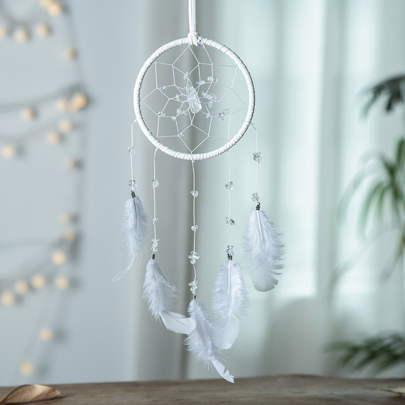 Crystal Feather Dream Catcher Wind Chime Ornaments Home Accessories
