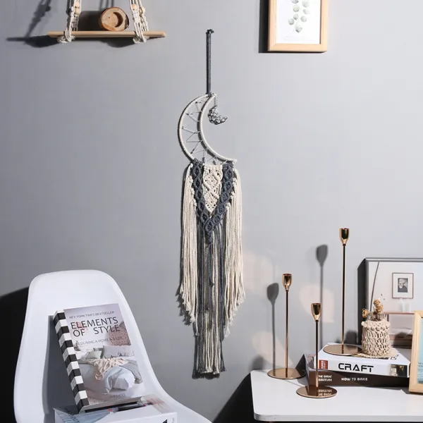 Hand-Woven Tapestry Moon Tassel Home Decoration Creative Pendant