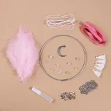 Moonlight Dream Catcher Feather Pendant Handmade Material Package