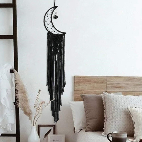 Cotton Thread Woven Moon Pendant Creative Home Wall Decoration Gift