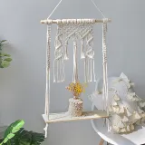 Hand-Woven Storage Tapestry Wall Decoration Flower Basket Bracket Homestay Decoration