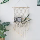 Hand-Woven Storage Rack Decorative Wall Hanging Rack