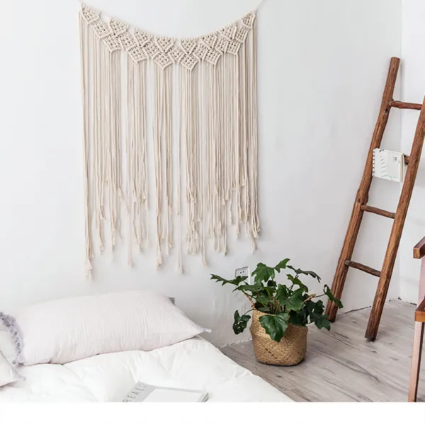 Background Cloth Art Handmade Cotton Thread Woven Bohemian Decorative Tapestry