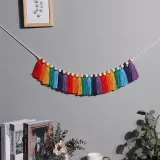 Rainbow Tassel Wall Hanging Wall Decoration Bedroom Decoration Girly Gift