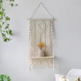 Hand-Woven Storage Tapestry Wall Decoration Flower Basket Bracket Homestay Decoration